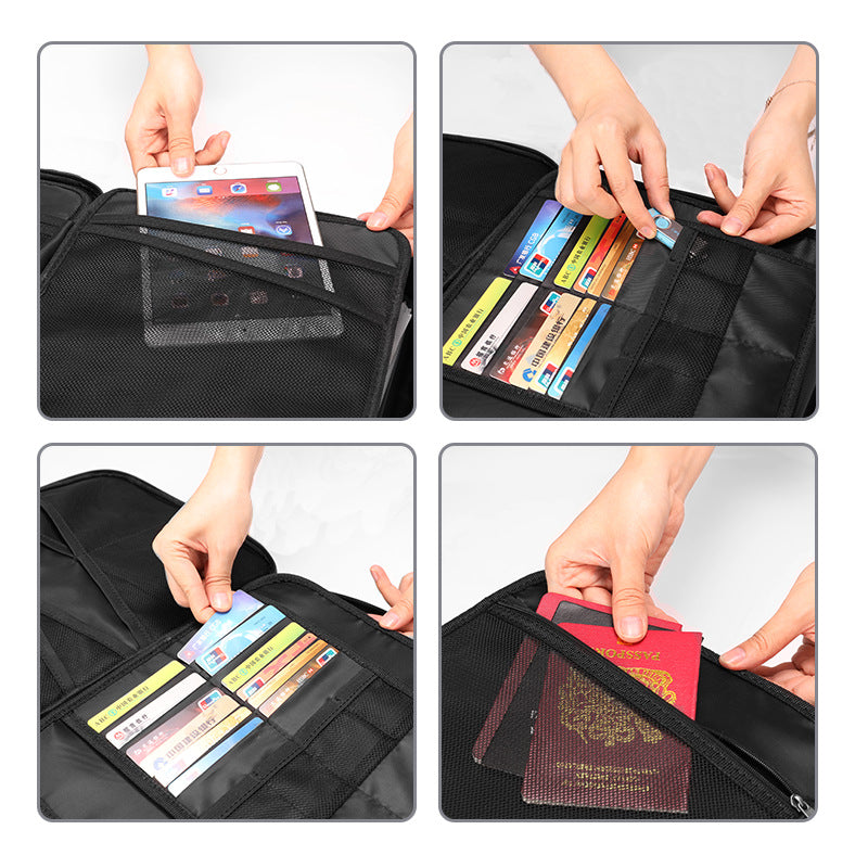 Document organizer interior compartments