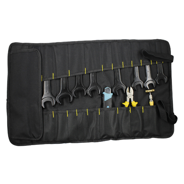 KIVRENO Roll-Up Tool Organizer rolled for transport